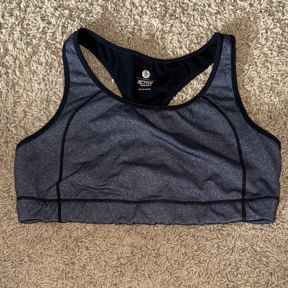 Old Navy Women's Gray/Black Sports Bra